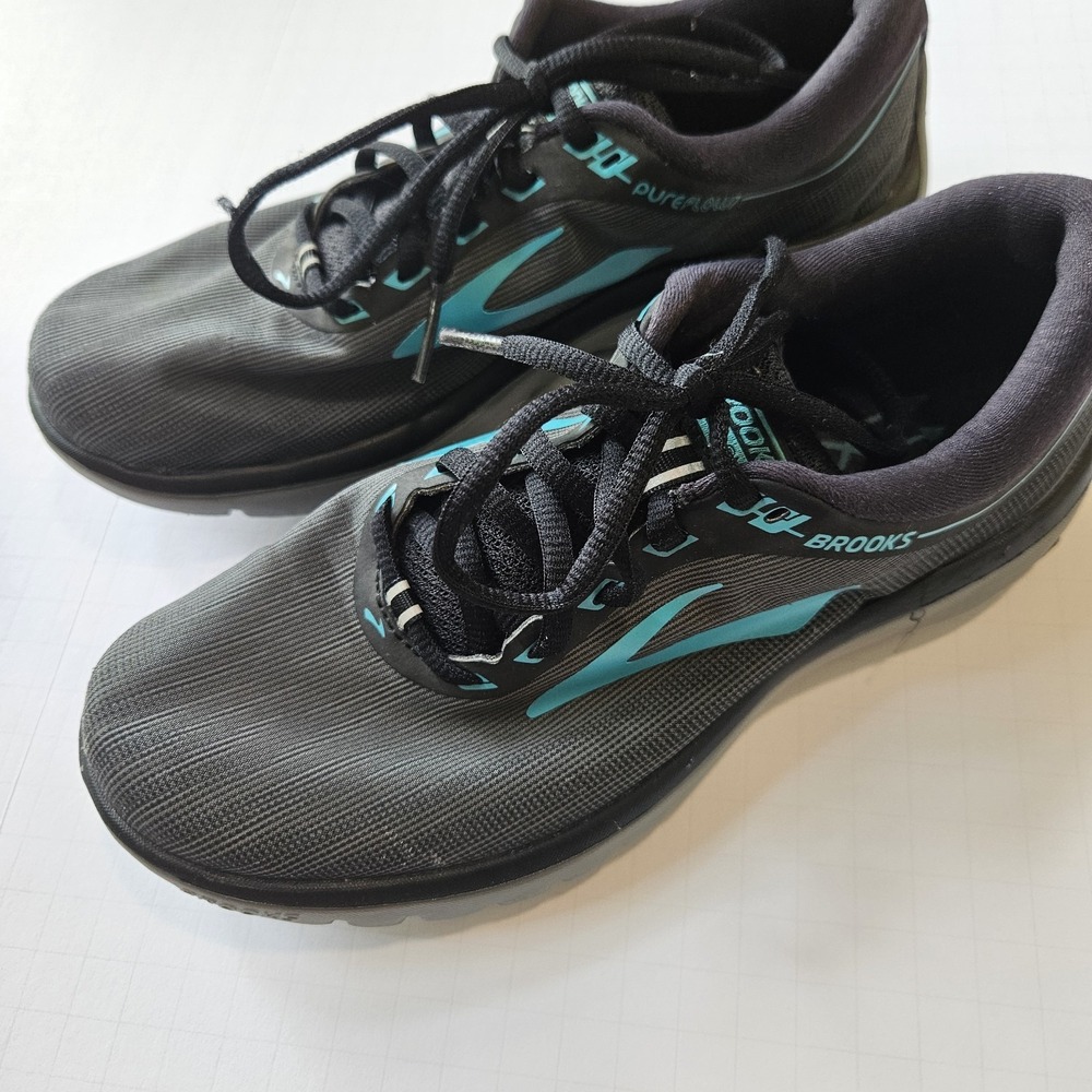Brooks Pure Flow 7 Womens Running Size 7 Blue Grey Black Shoes Sneakers